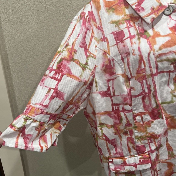 Chico Jacket Women's 4 Chico For Colorful 3/4 Sleeve Button Up - Picture 4 of 10